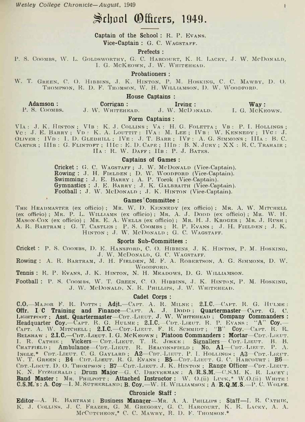 Chronicle 1949 No_246 August
