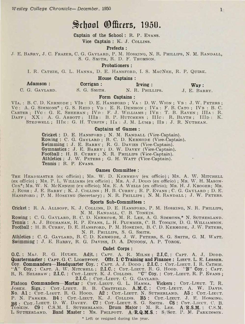 Chronicle 1950 No_250 December