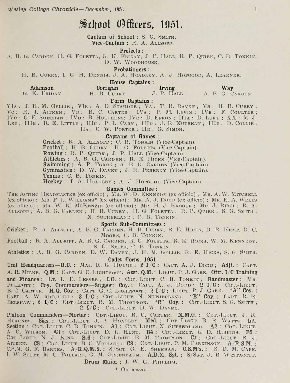 Chronicle 1951 No_253 December