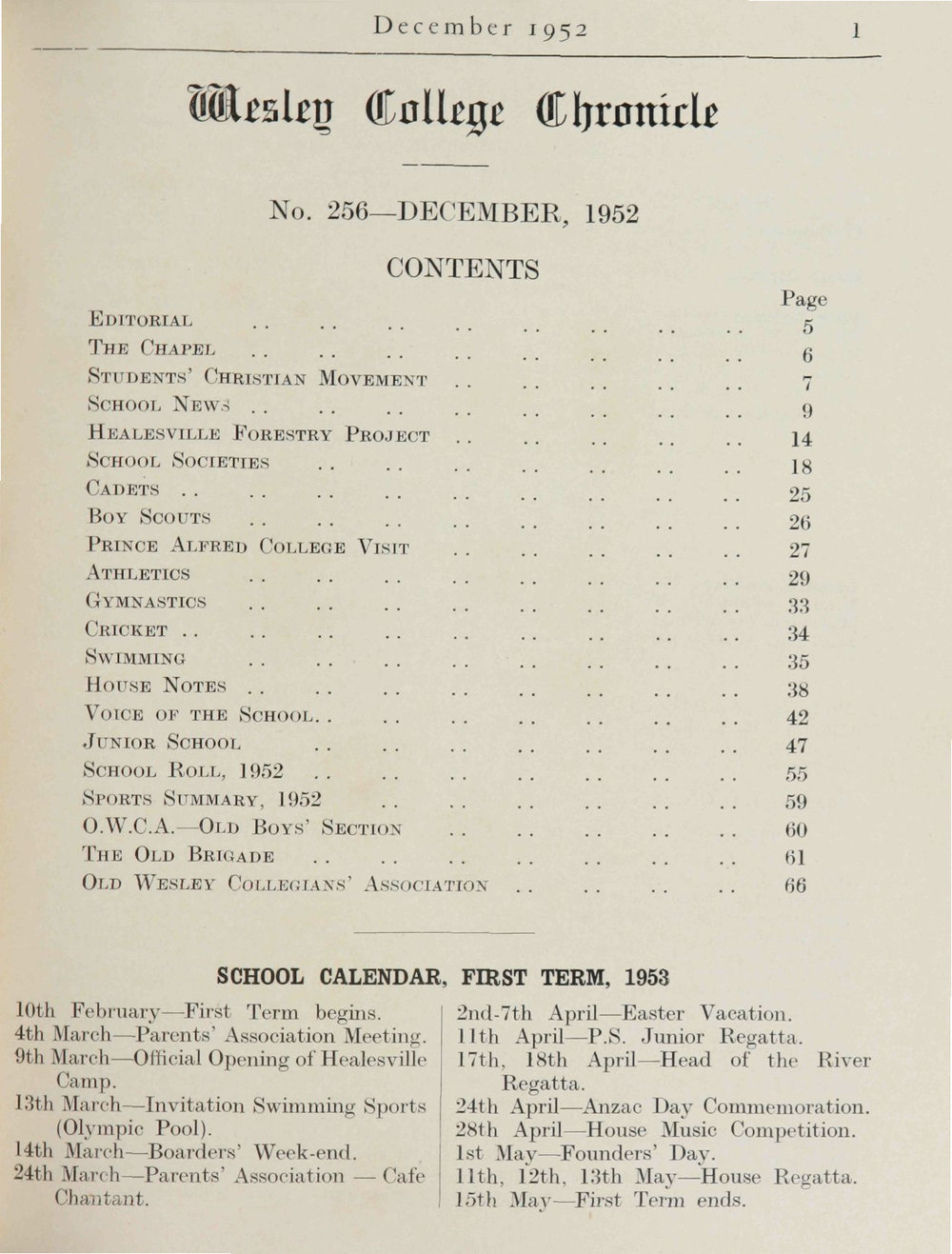 Chronicle 1952 No_256 December