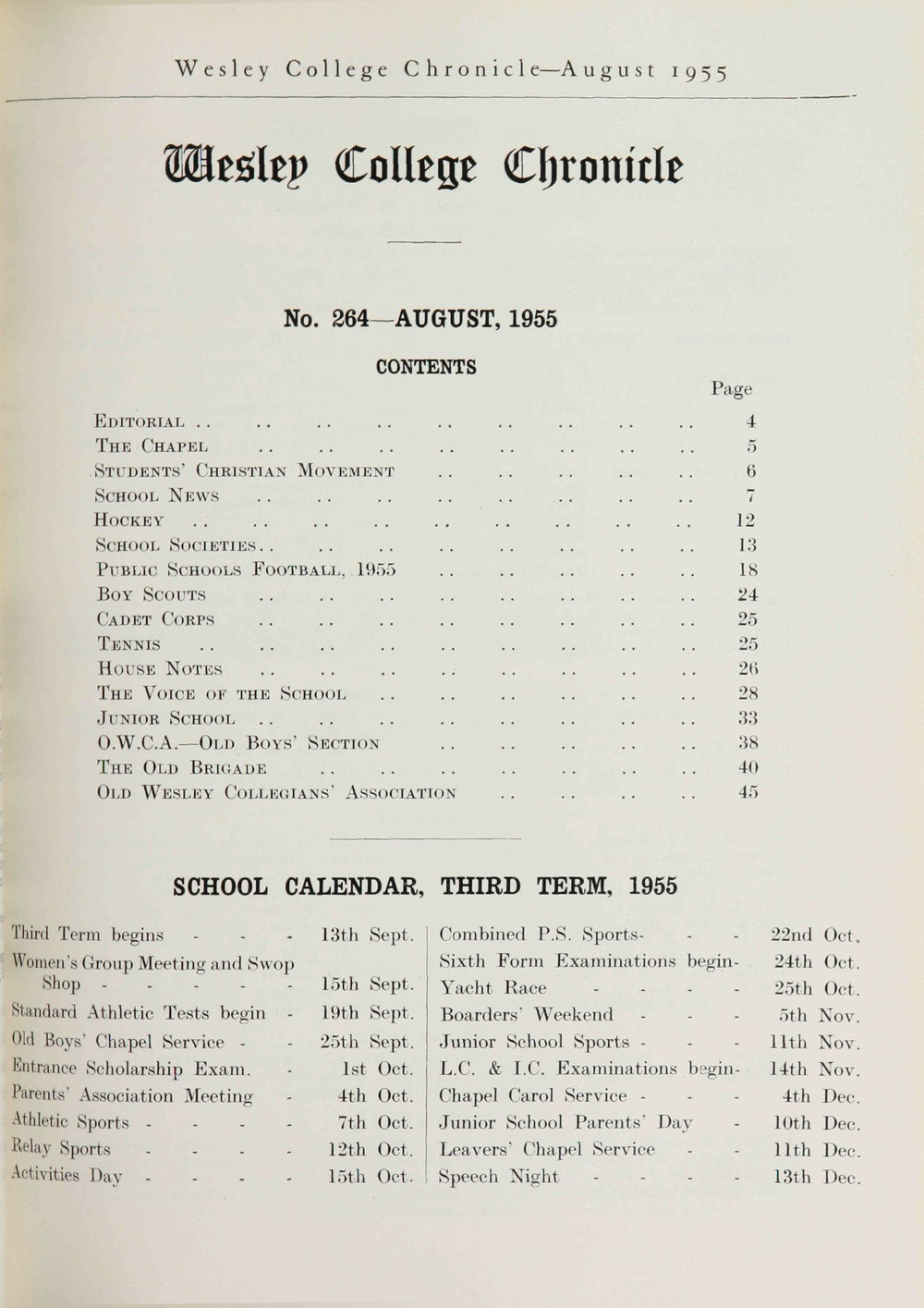 Chronicle 1955 No_264 August