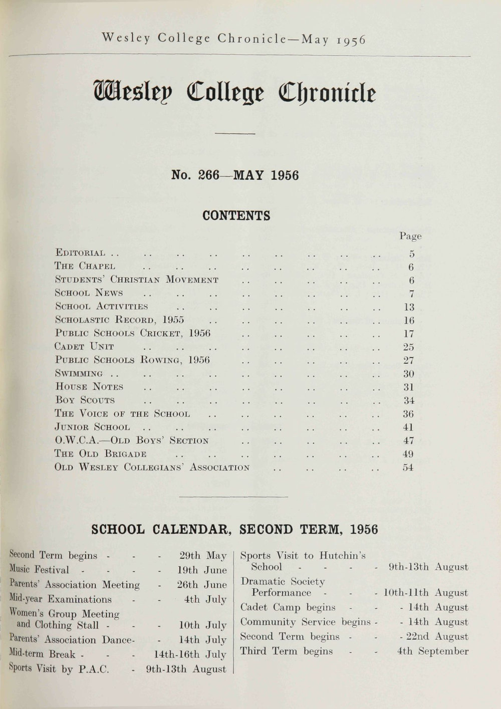 Chronicle 1956 No_266 May
