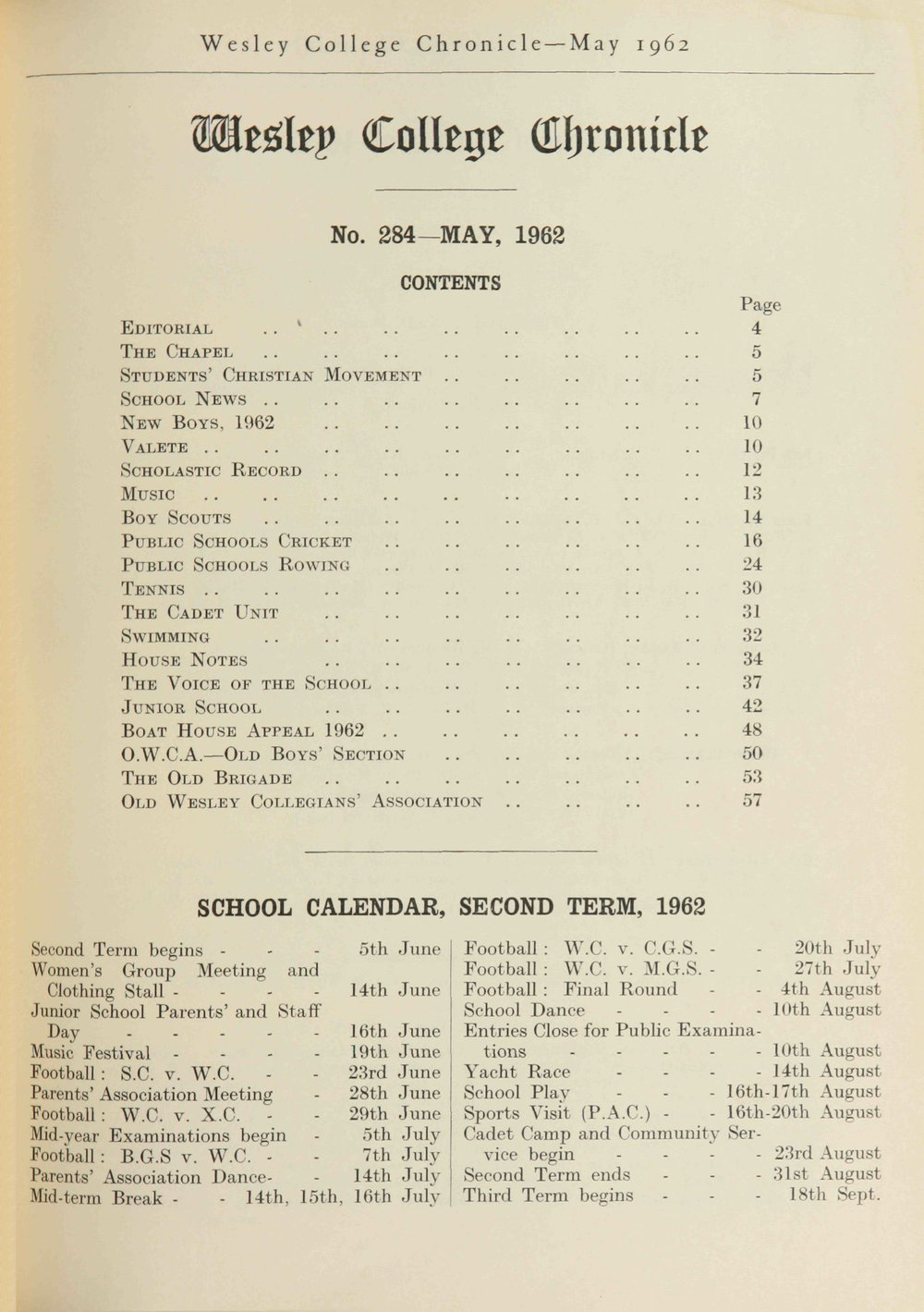 Chronicle 1962 No_284 May