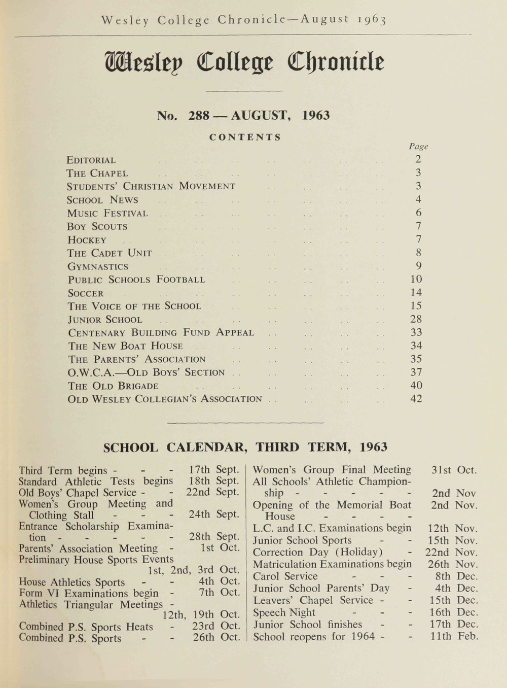 Chronicle 1963 No_288 August