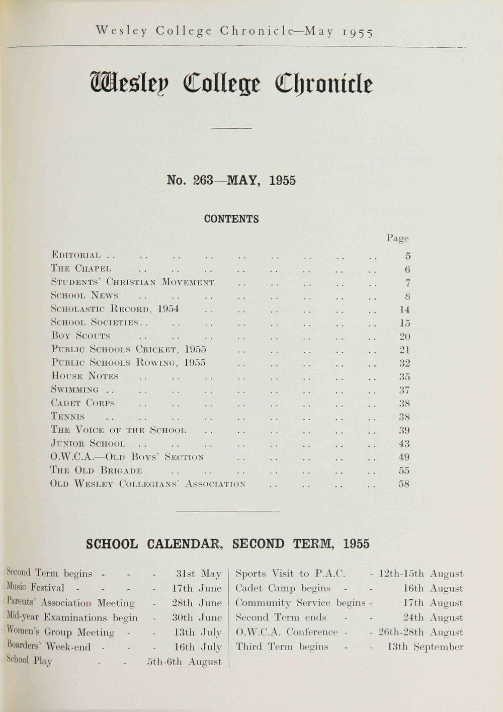 Chronicle 1955 No_263 May