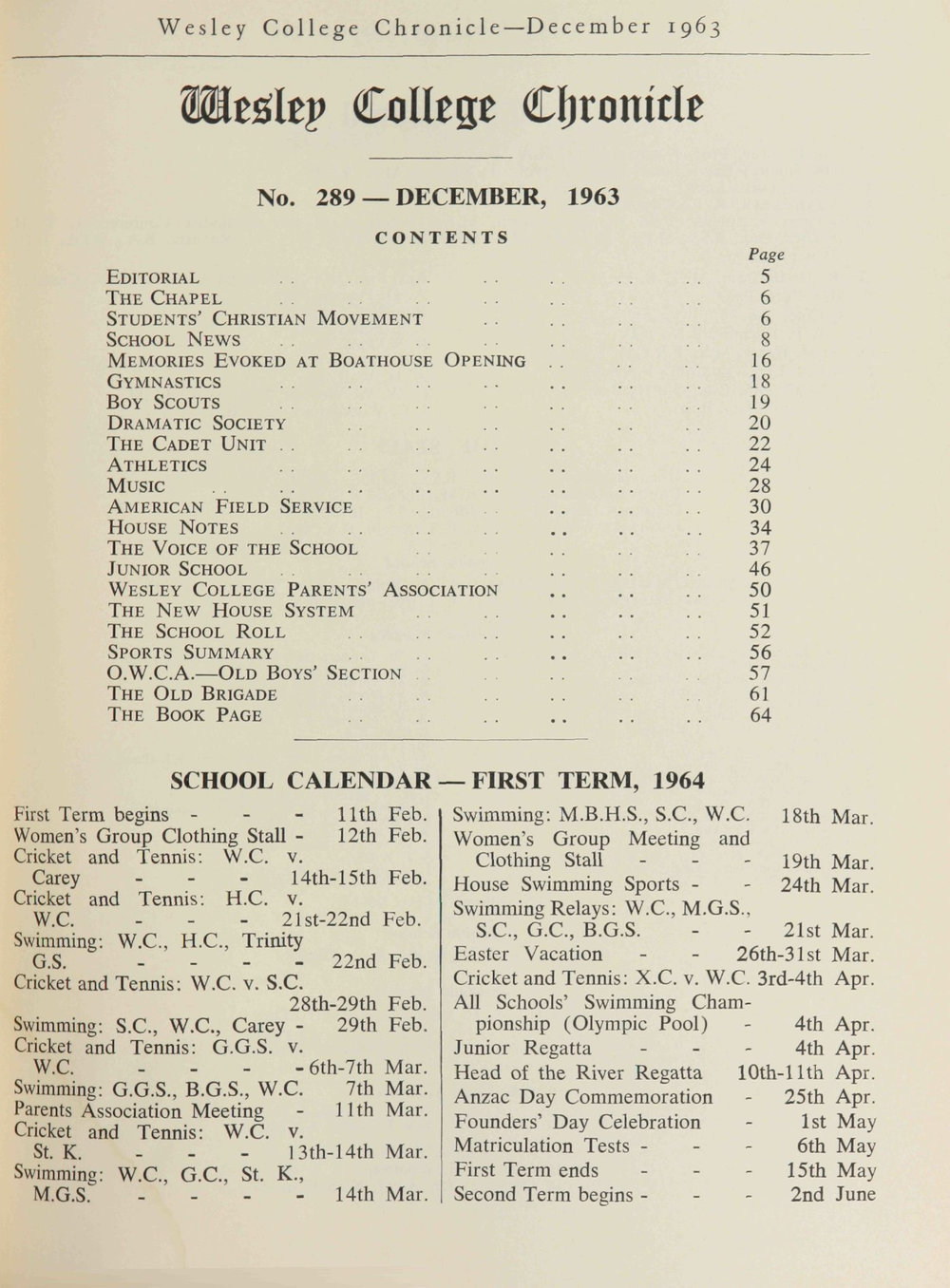 Chronicle 1963 No_289 December