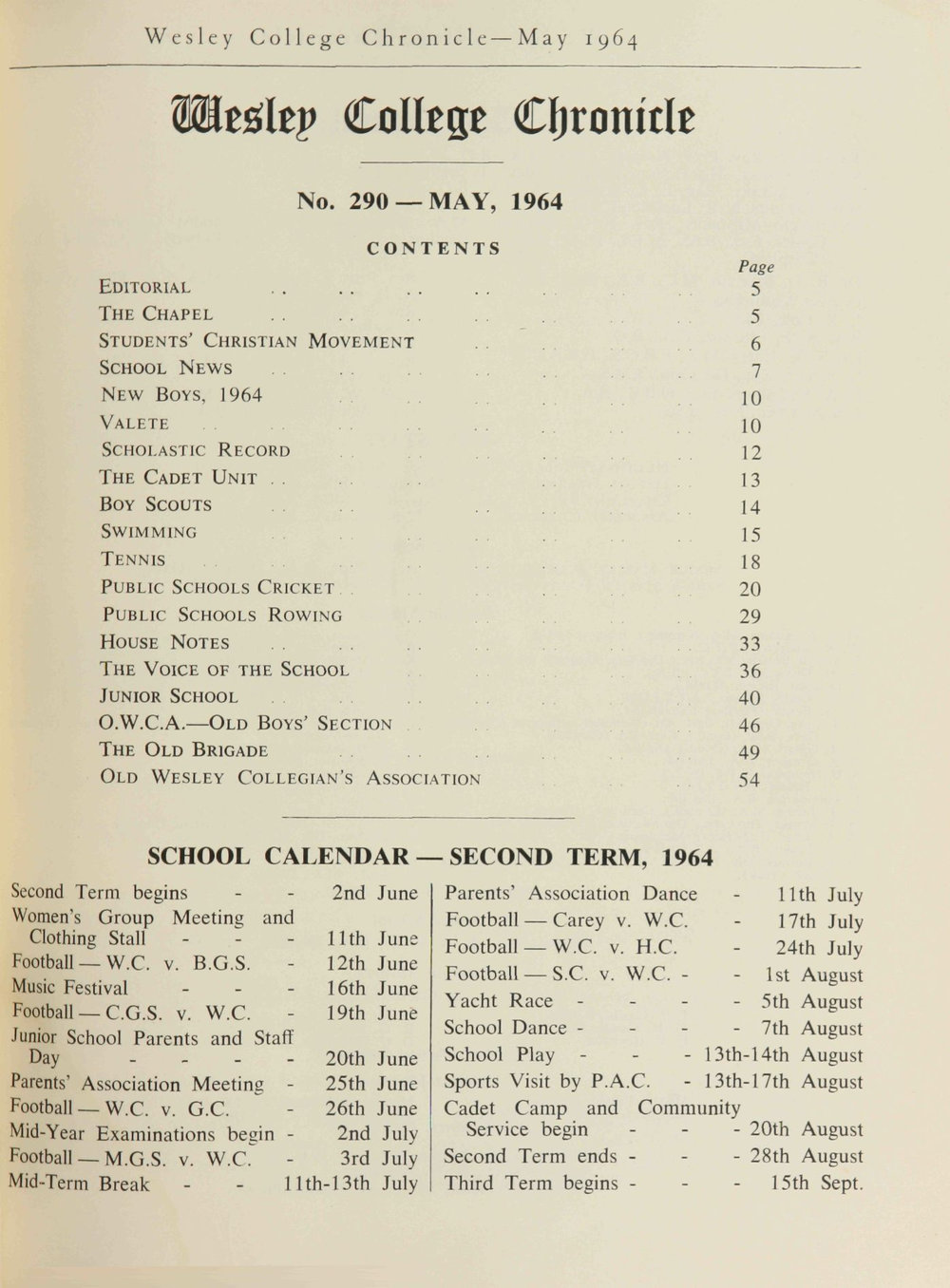 Chronicle 1964 No_290 May