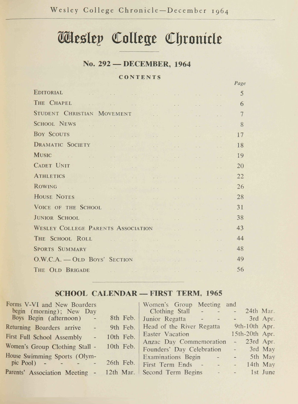 Chronicle 1964 No_292 December