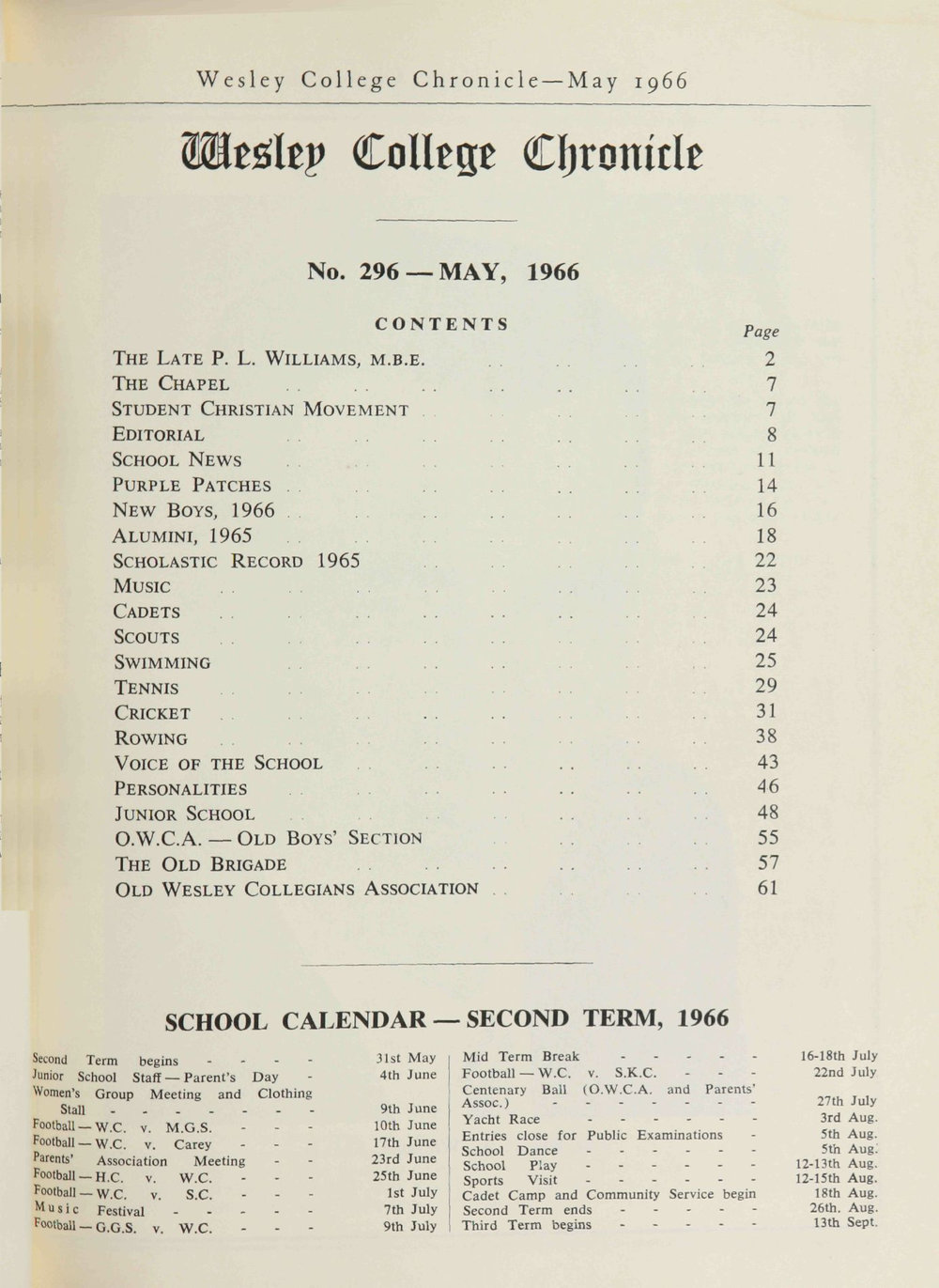 Chronicle 1966 No_296 May