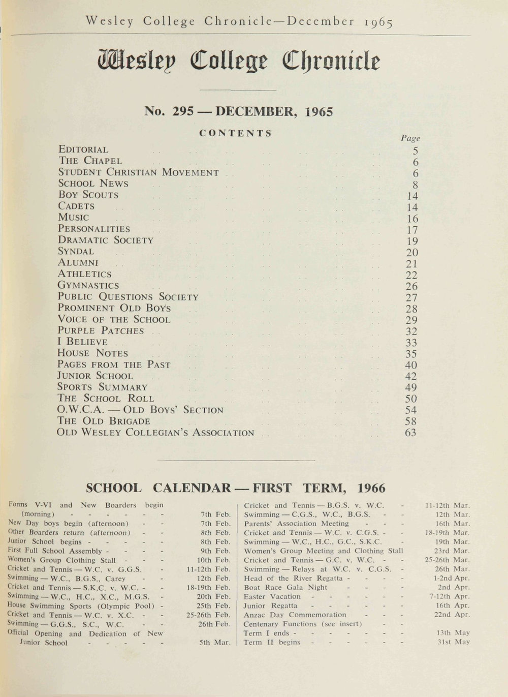 Chronicle 1965 No_295 December