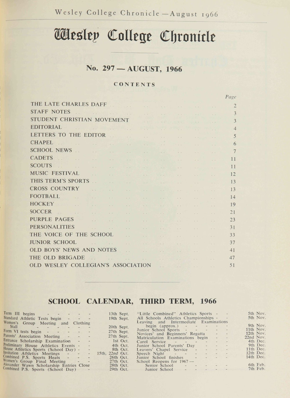 Chronicle 1966 No_297 August