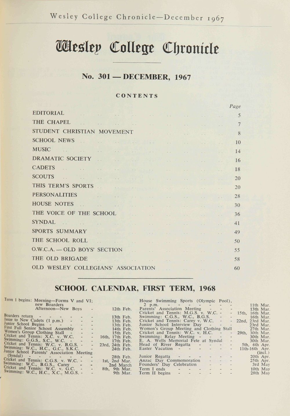 Chronicle 1967 No_301 December