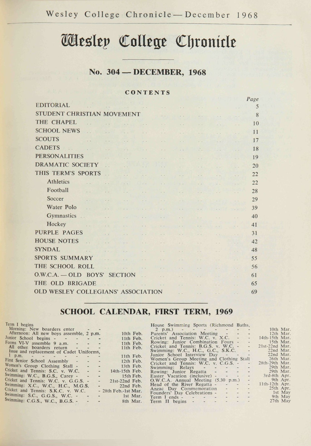 Chronicle 1968 No_304 December