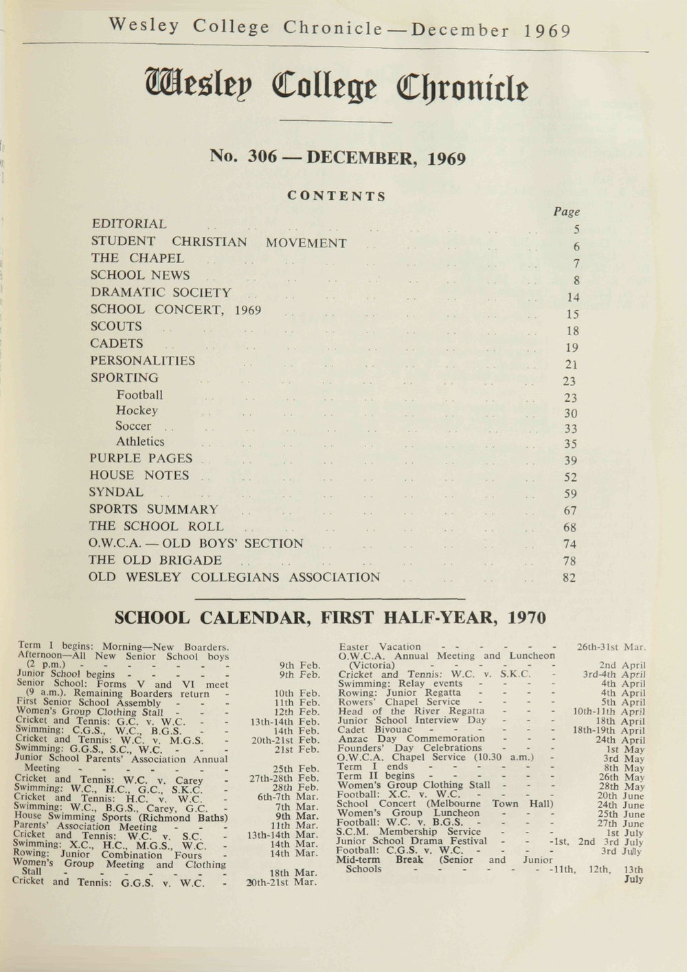 Chronicle 1969 No_306 December