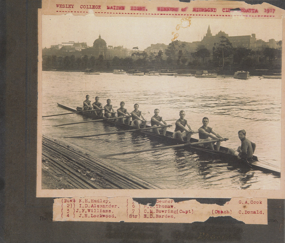 Rowing Crew 1917 Winners of the Richmond Club Regatta