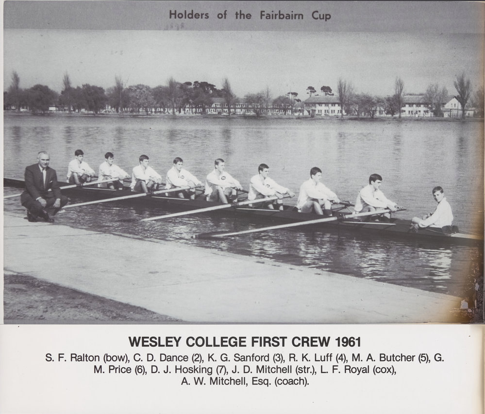 Wesley College First Crew 1961
