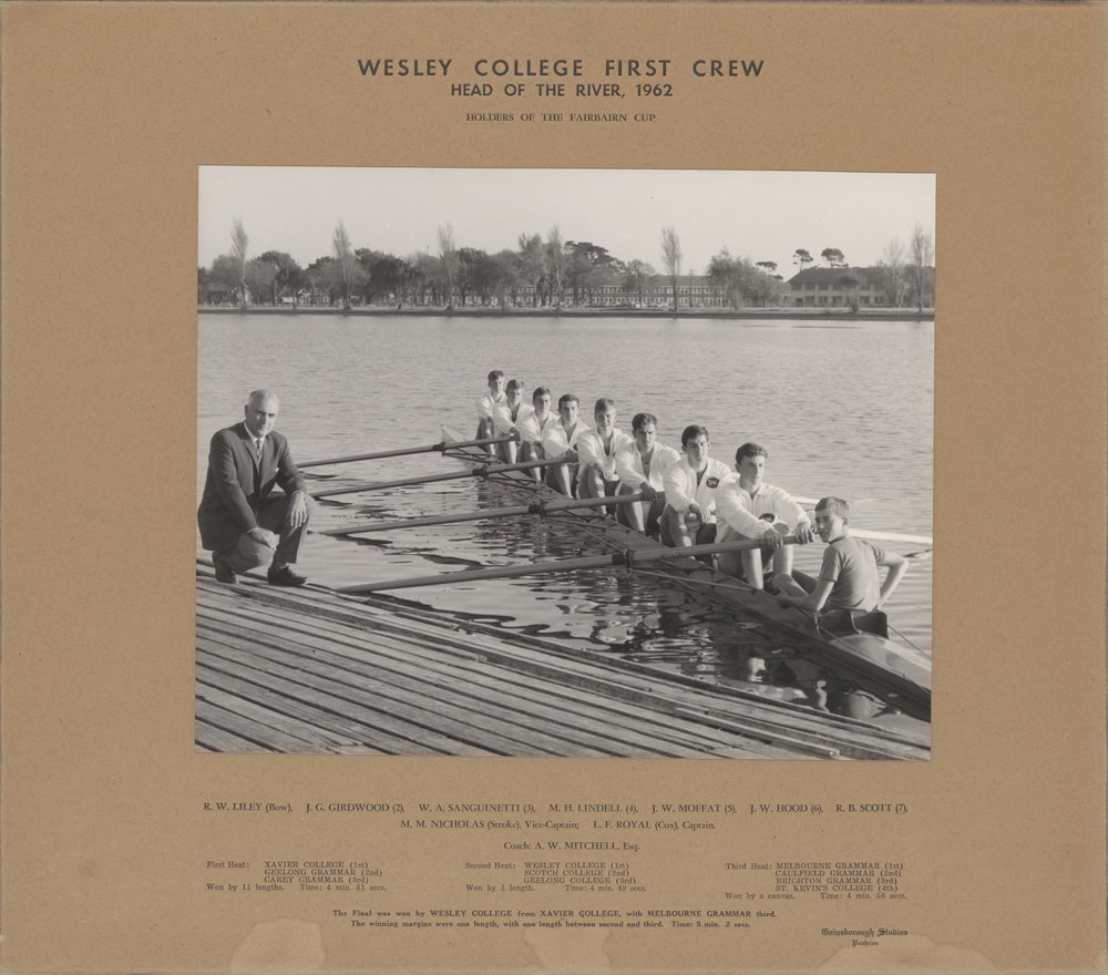 Wesley College First Crew 1962