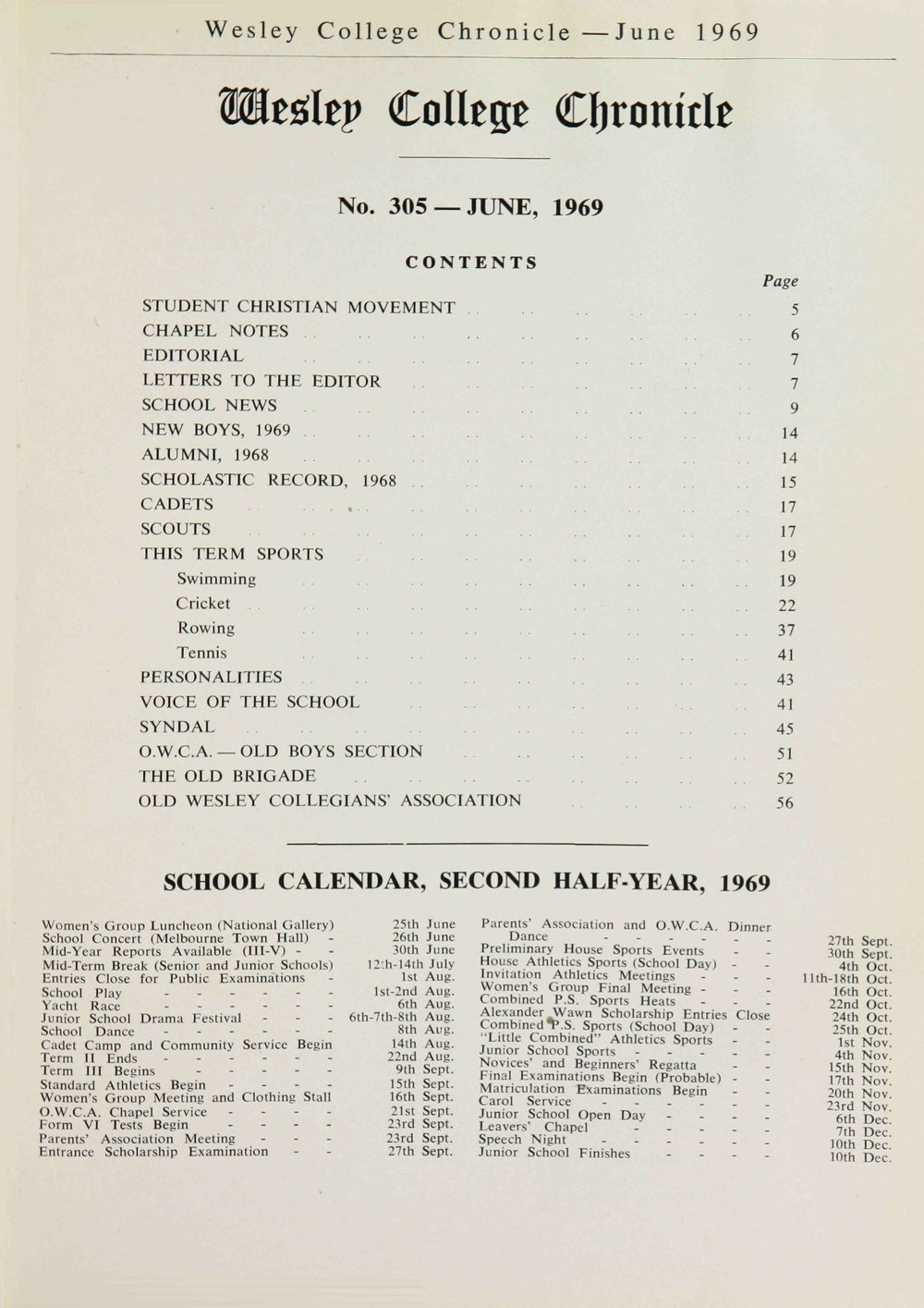 Chronicle 1969 No_305 June