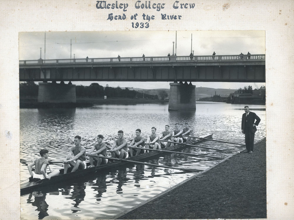 Wesley College Crew - Head of the River 1933