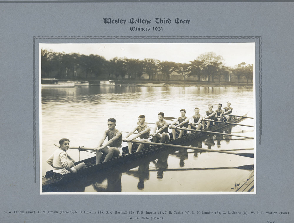 Wesley College Third Crew 1931