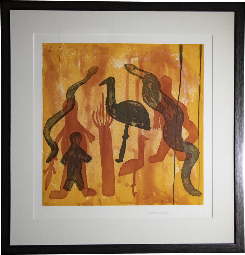 Painters Rock - Emu and Figure 