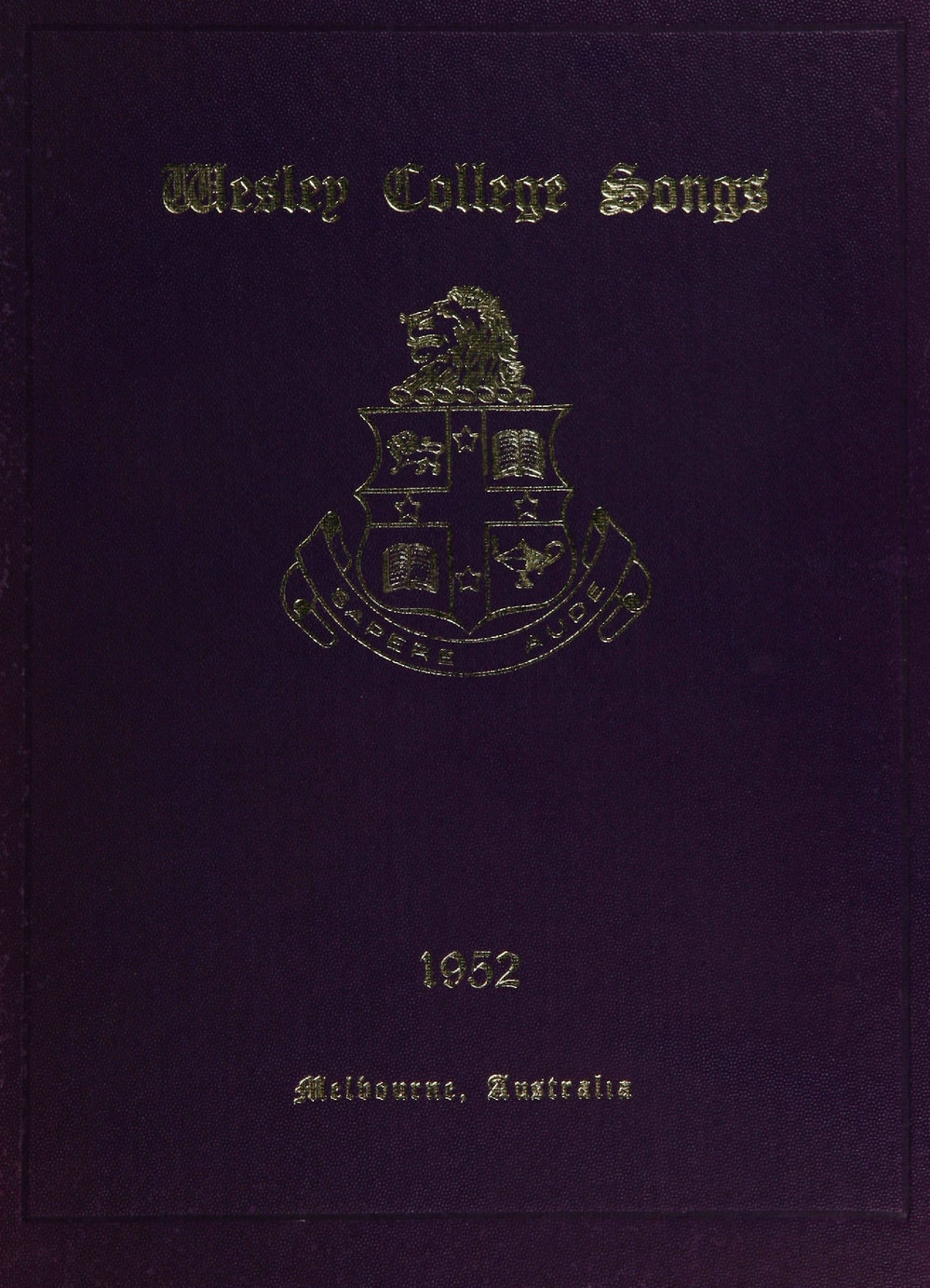 Wesley College Songs 1952