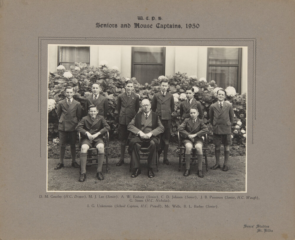House Captains Prep School 1950
