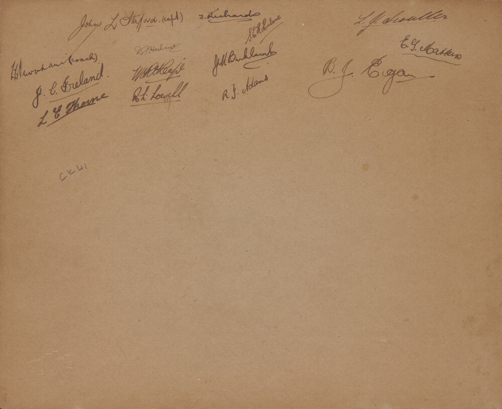 Cricket Third XI 1947 back of image