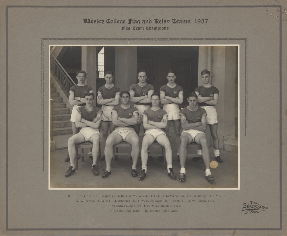 Athletics Team 1937 Flag and Relay 