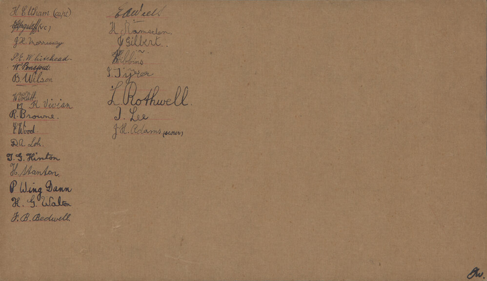 Football WCPS 1941 back of photo