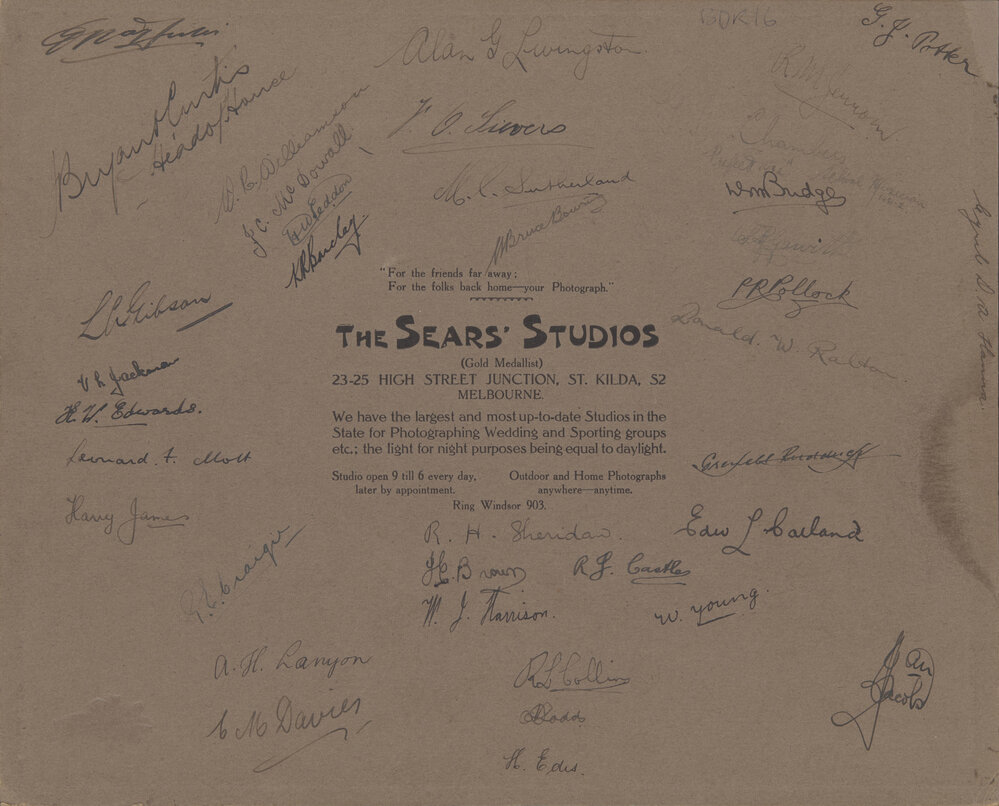 Boarders 1932 back of image