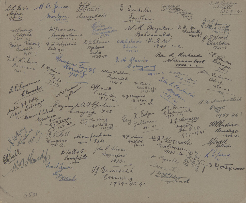 Boarders 1941 back of image 