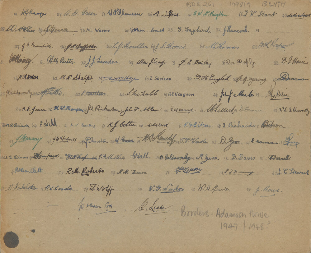 Boarders 1946 back of image