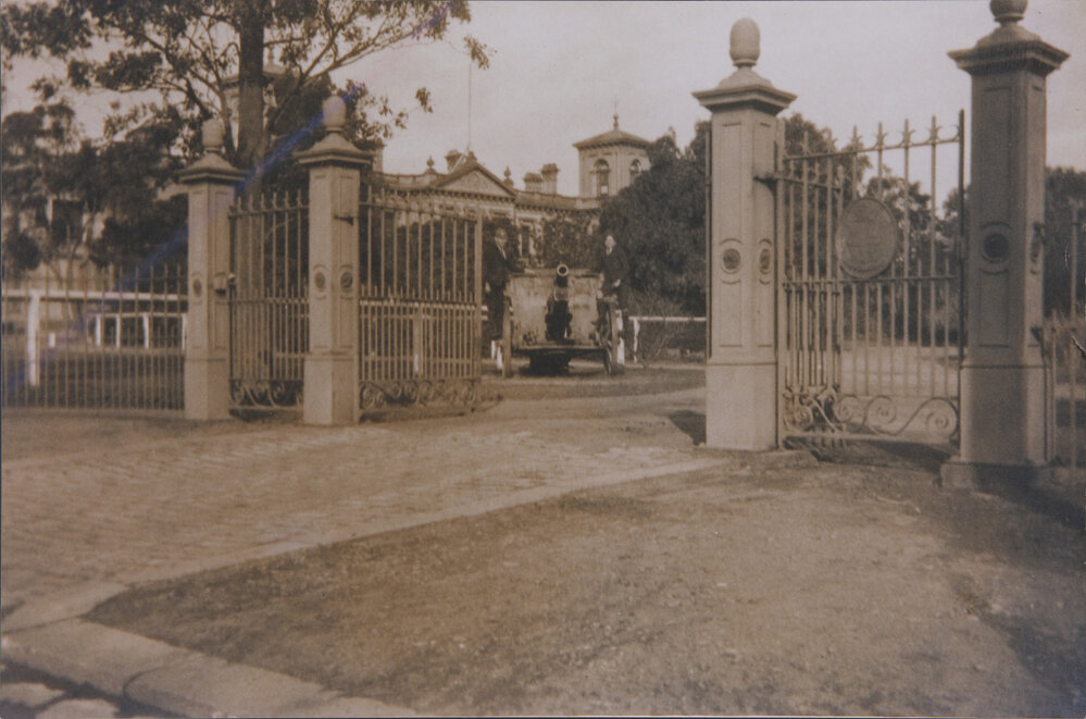 Percy Lane Memorial Gates and cannon