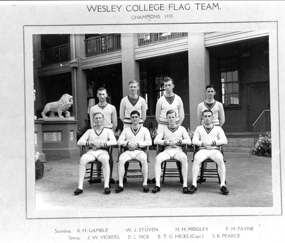 Wesley College Flag Team Champions 1935