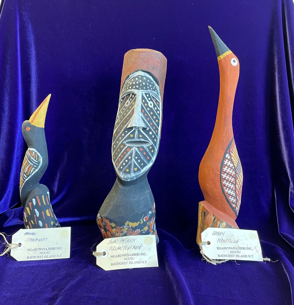 Ochres on Bloodwood totems