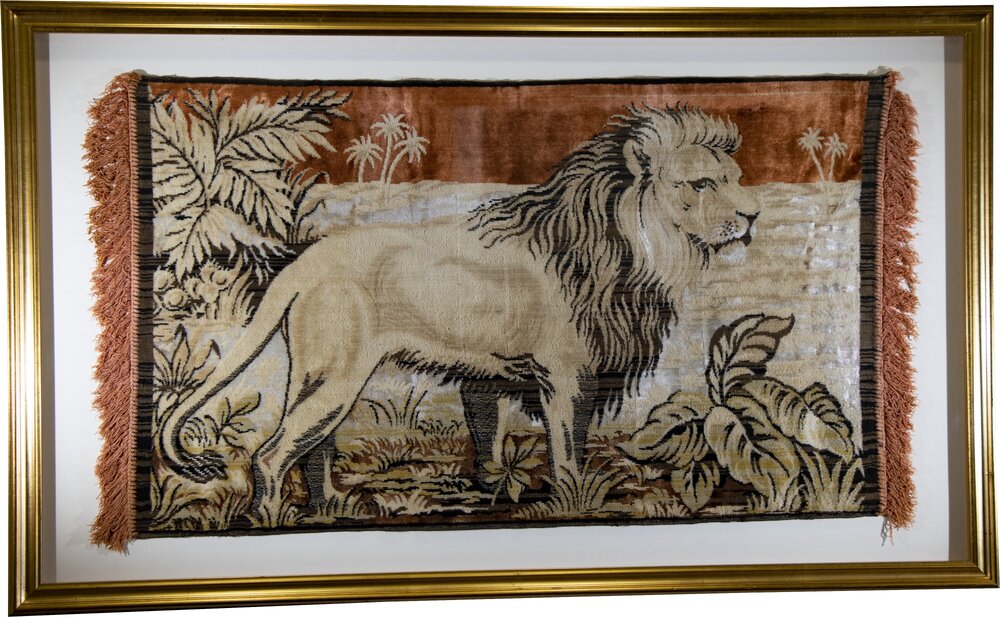 Lion rug from Clement Addis OW1910
