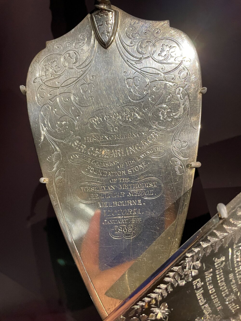 Foundation stone trowel 1865