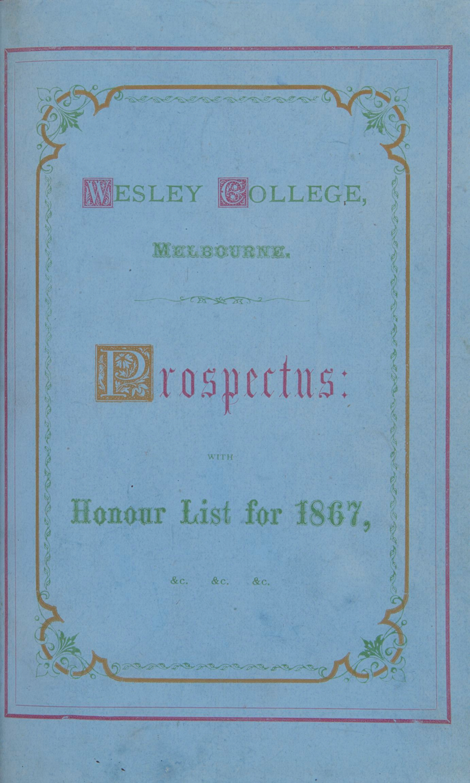Prospectus 1867