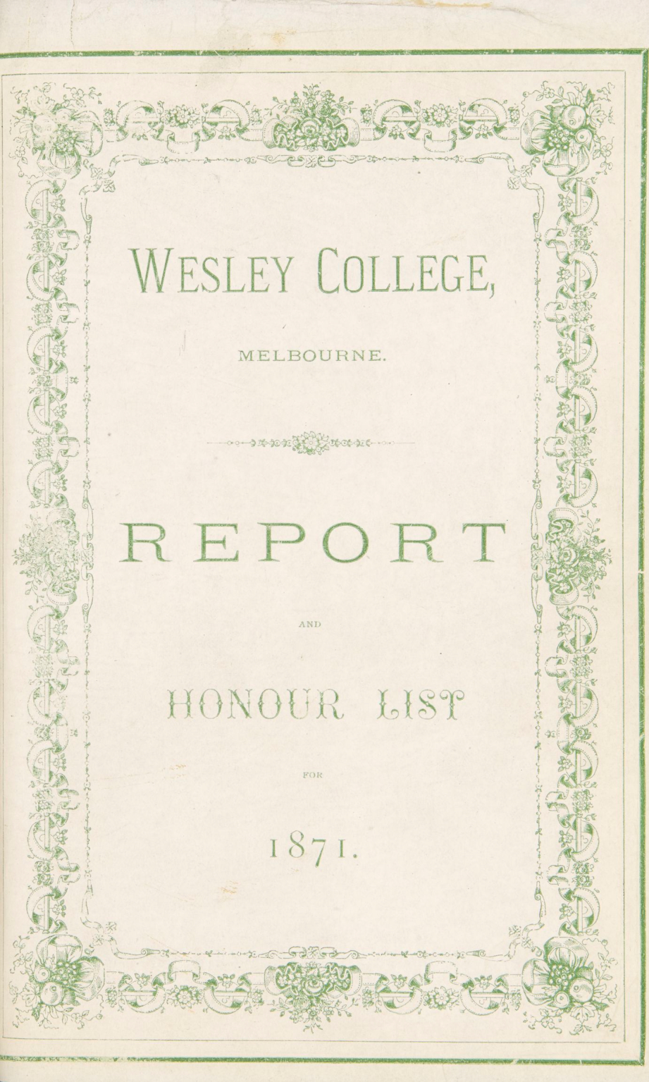 Prospectus 1871