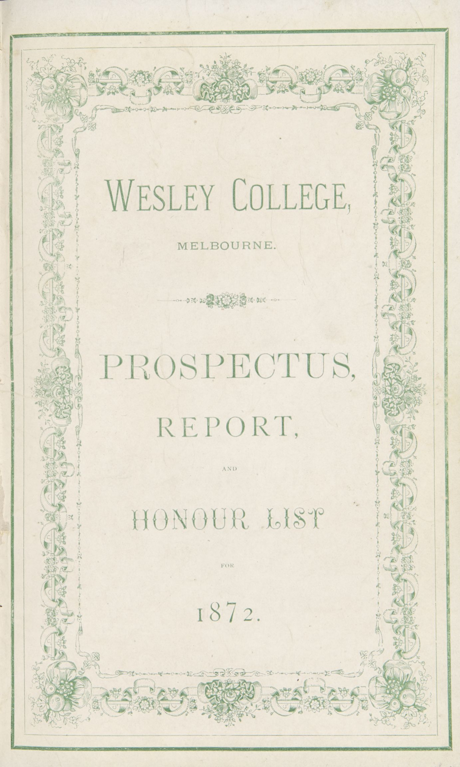 Prospectus 1872