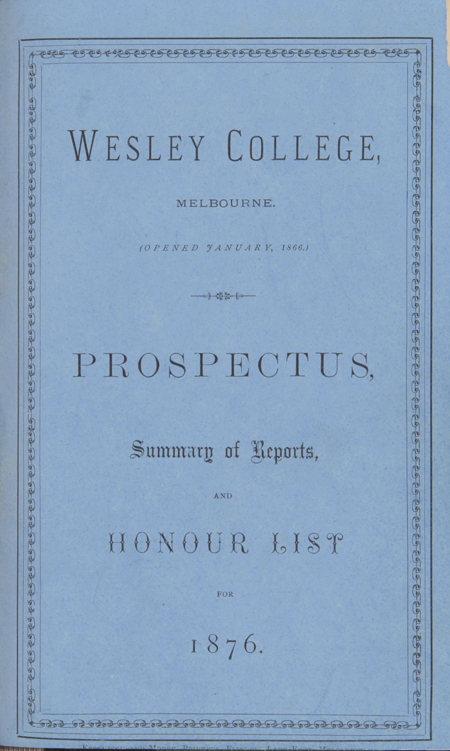 Prospectus 1876