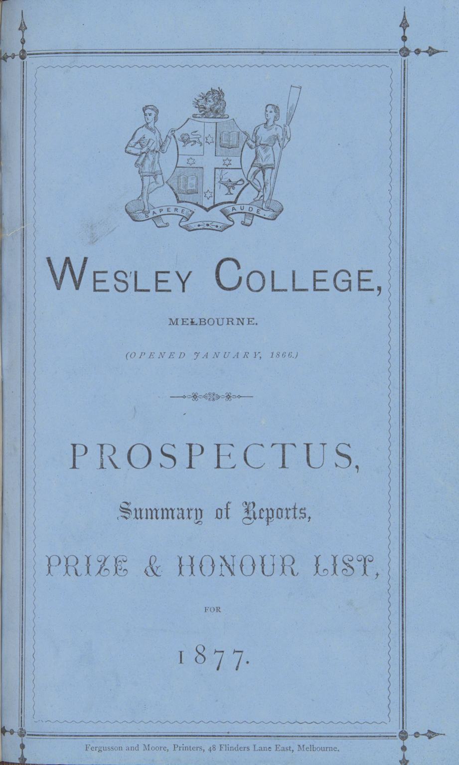 Prospectus 1877