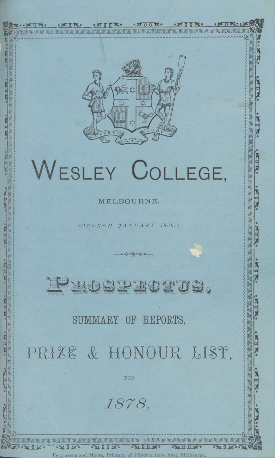 Prospectus 1878