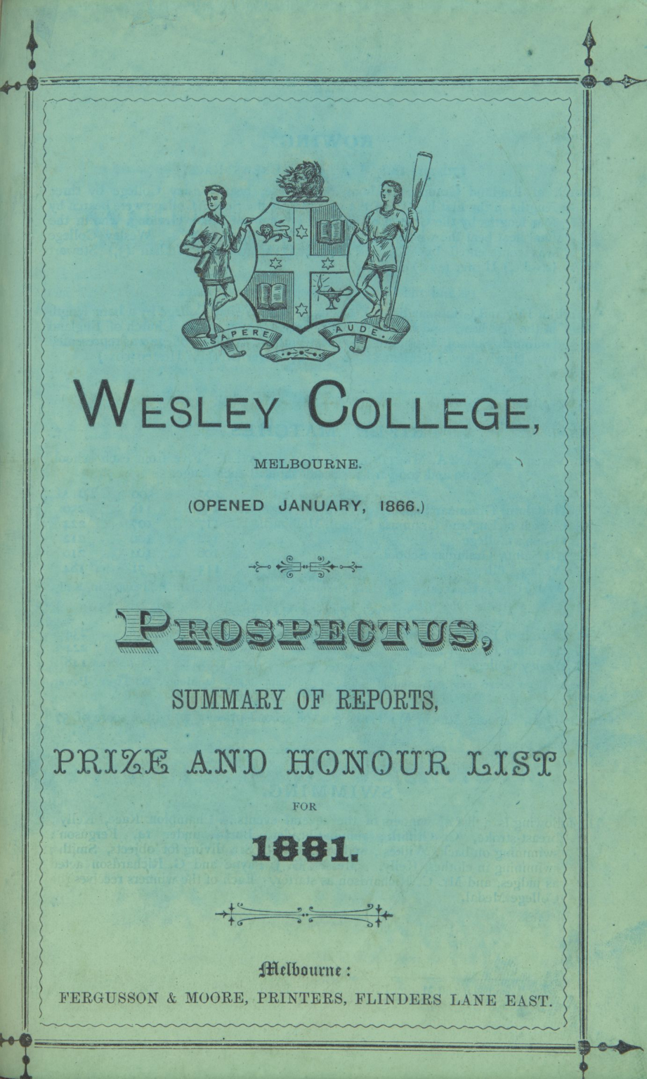 Prospectus 1881