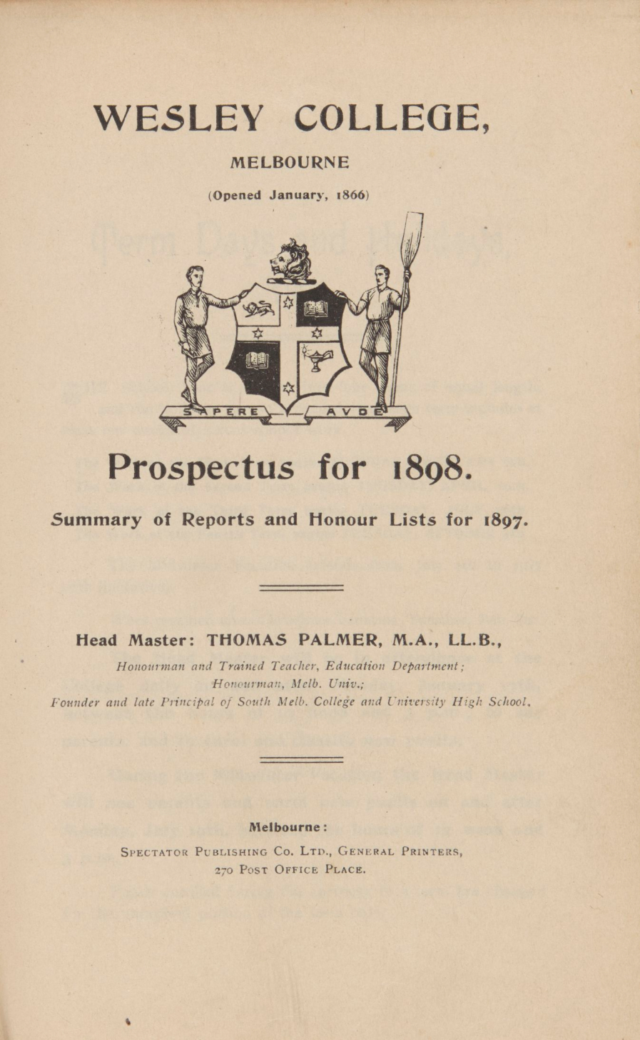 Prospectus 1898