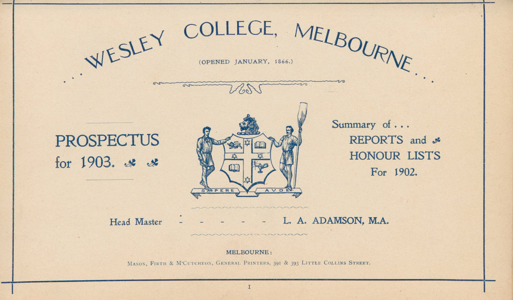 Prospectus 1903