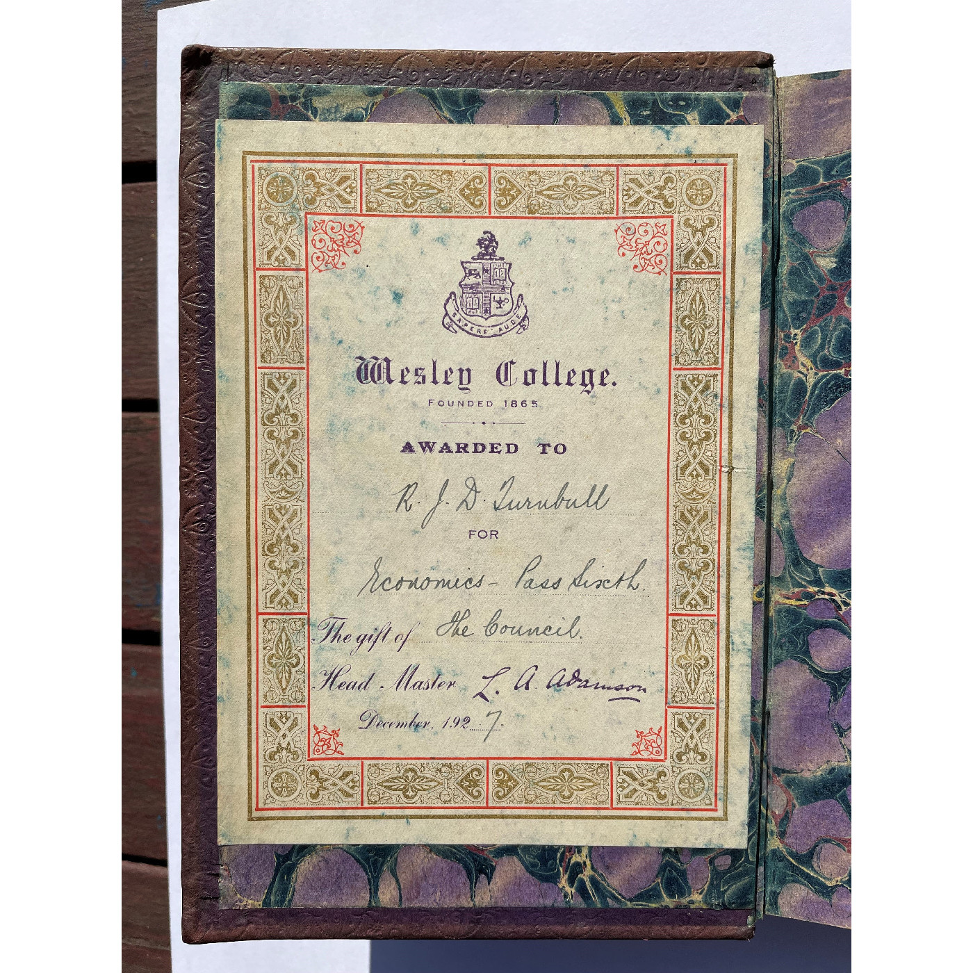 Turnbull, Reginald John David “Spot” (OW 1918)