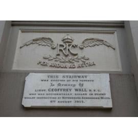 Geoffrey Wall RFC memorial