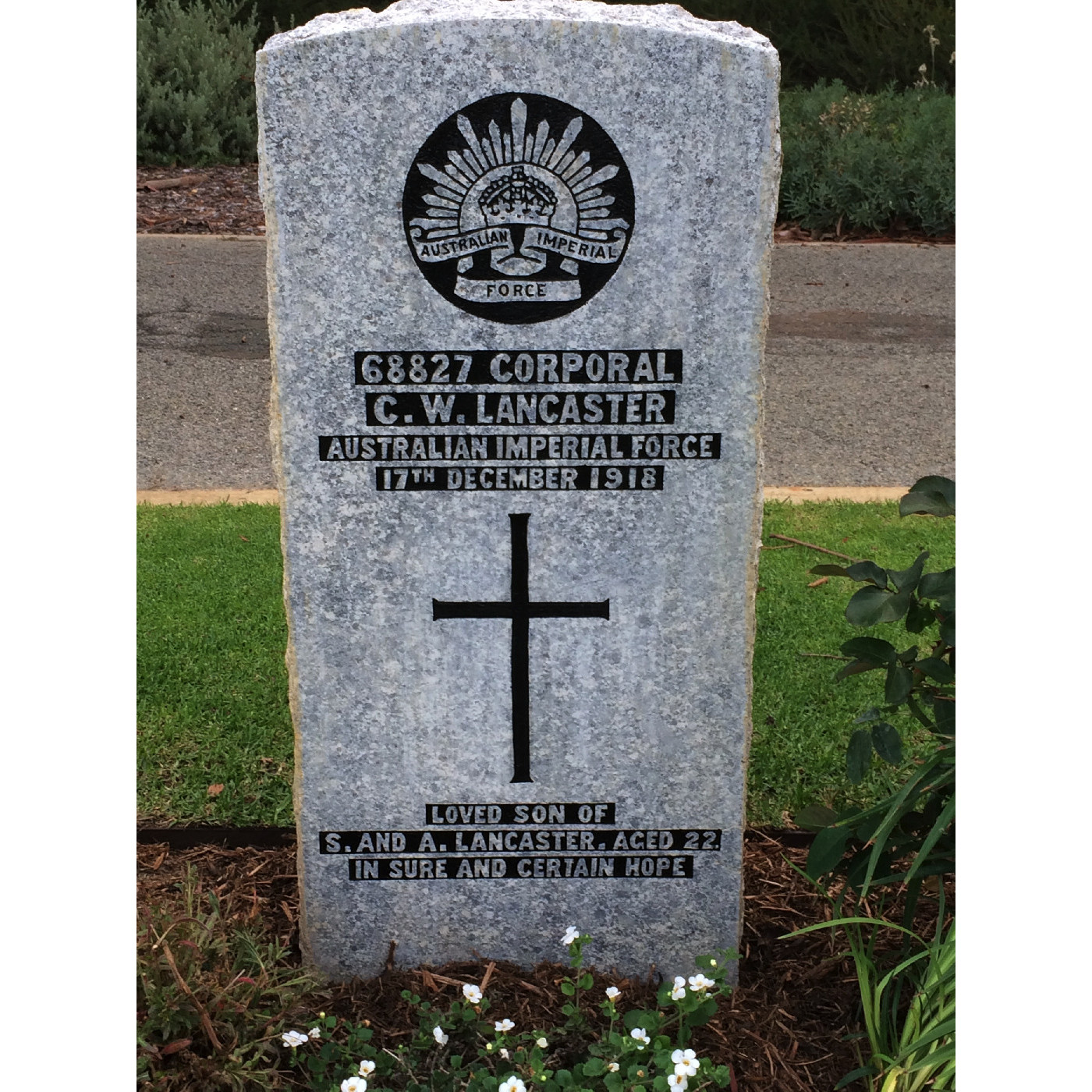 Lancaster, Charles Wesley OW(1913)